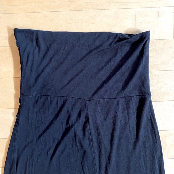 Black Cotton Blend Maxi Skirt - Picture 2 of 2